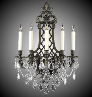Wall Sconce Five Light Wall Sconce in Polished Brass w/Umber Inlay (183|WS9459-ATK-01G-ST)