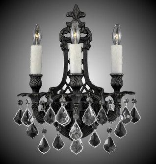 Wall Sconce Three Light Wall Sconce in Polished Brass w/Black Inlay (183|WS9451-3-ALN-12G-ST)