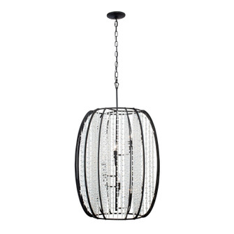 Caesar Six Light Foyer Pendant in Carbon (137|367F06CB)