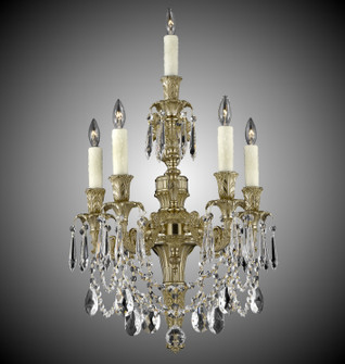 Finisterra Five Light Wall Sconce in True Brass (183|WS9065-ALN-16G-PI)