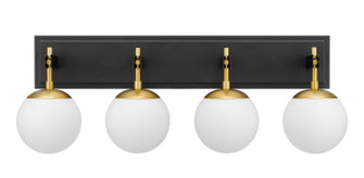 Allie Four Light Bath in Black/Satin Brass (137|352B04BLSB)