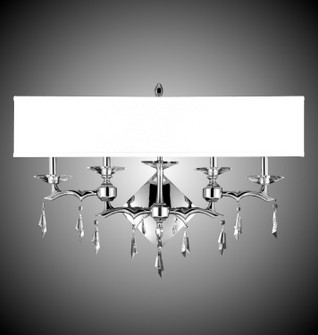 Kaya Four Light Wall Sconce in Pewter w/Polished Nickel Accents (183|WS5663-G-37G-38G-ST-HL)