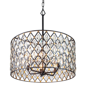 Windsor Six Light Pendant in Carbon/Havana Gold (137|345P06CBHG)
