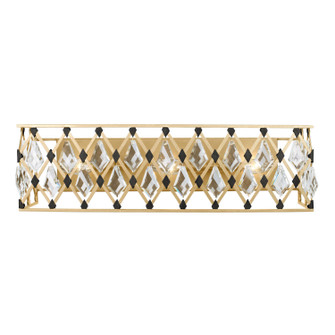 Windsor Three Light Bath in French Gold/Matte Black (137|345B03FGMB)