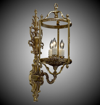 Lantern Three Light Wall Sconce in Polished Brass w/Umber Inlay (183|WS2184-01G-PI)
