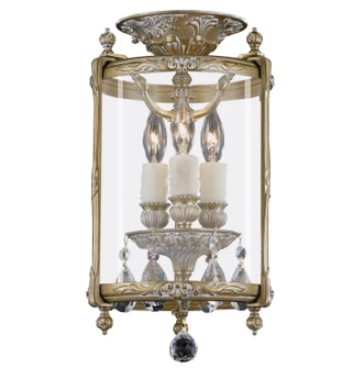 Lantern Three Light Semi-Flush Mount in Aged Bronze satin (183|LTFM2208-O-13S-ST)