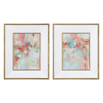A Touch Of Blush And Rosewood Fences Wall Art in Gold Leaf (52|41557)