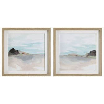 Glacial Coast Framed Prints, Set/2 in Light Wood (52|41445)