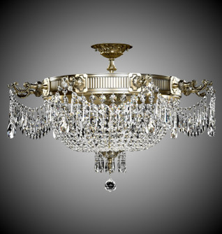 Valencia Nine Light Flush Mount in Silver (183|FM8013-P-08G)