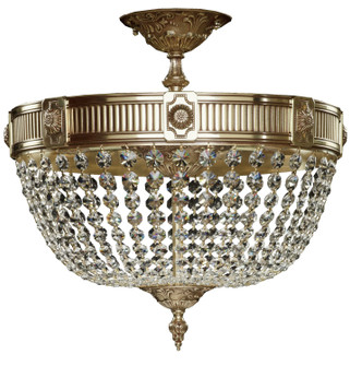 Valencia Eight Light Flush Mount in Antique Silver (183|FM8002-P-10G)