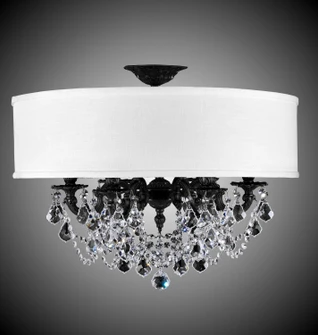 Llydia Six Light Semi Flush Mount in French Gold Glossy (183|FM6521-ATK-03G-PI-HL)