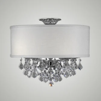 Llydia Five Light Semi Flush Mount in Antique Silver (183|FM6511-O-10G-ST-HL)