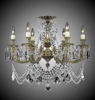 Finisterra Six Light Flush Mount in Antique Silver (183|FM2066-A-10G-PI)