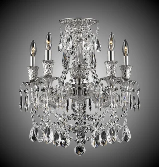 Finisterra Five Light Flush Mount in Satin Nickel w/ Silver Accents (183|FM2065-ALN-07G-08G-ST)