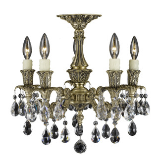 Finisterra Five Light Flush Mount in True Brass (183|FM2015-OLN-16G-PI)