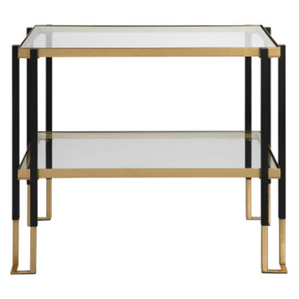 Kentmore Side Table in Matte Black And Brushed Gold (52|25138)