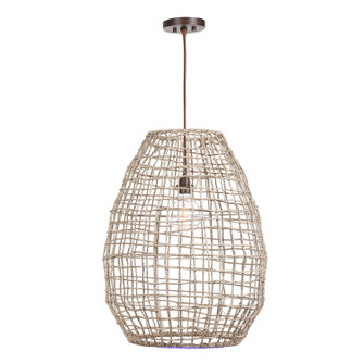 Cross One Light Pendant in Natuarl Woven Sea Grass (52|21535)