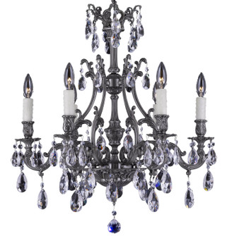 Chateau Six Light Chandelier in White Nickel (183|CH9631-ATK-10W-PI)