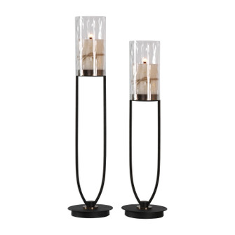 Durga Candleholders, Set/2 in Matte Black (52|18835)