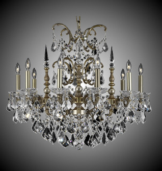 Venetian Ten Light Chandelier in Polished Brass w/Black Inlay (183|CH9381-O-12G-PI)