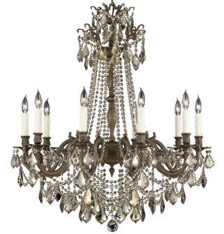 Biella Ten Light Chandelier in Antique Silver (183|CH9258-A-10G-PI)