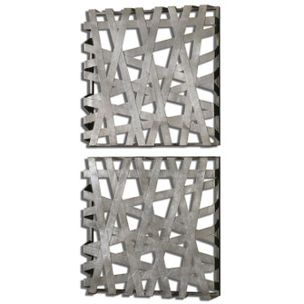 Alita Squares Wall Art in Silver Leaf (52|07676)