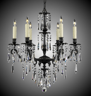 Parisian Six Light Chandelier in Aged Bronze satin (183|CH7814-U-13S-ST)