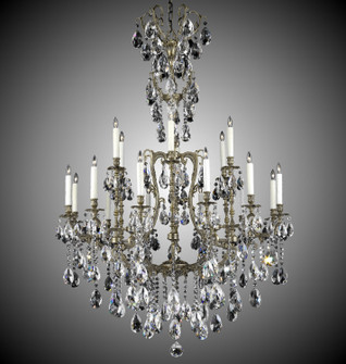 Parisian 18 Light Chandelier in Polished Brass w/Umber Inlay (183|CH7535-B-01G-PI)