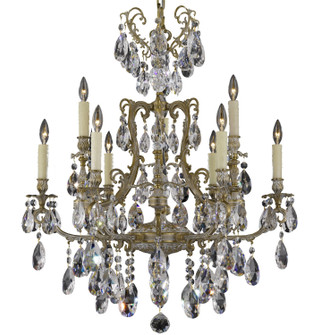 Parisian Nine Light Chandelier in Antique Silver (183|CH7423-O-10G-PI)