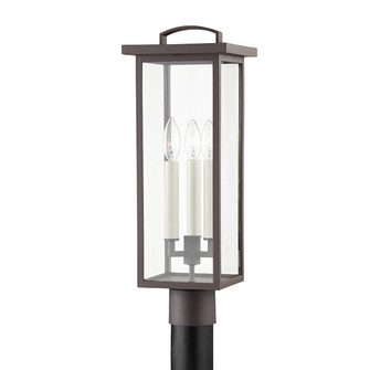 Eden Three Light Outdoor Post Mount in Textured Bronze (67|P7524-TBZ)