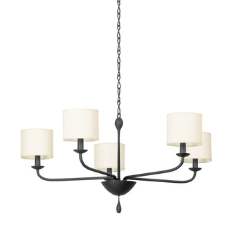 Osmond Five Light Chandelier in Black Iron (67|F9737-BI)