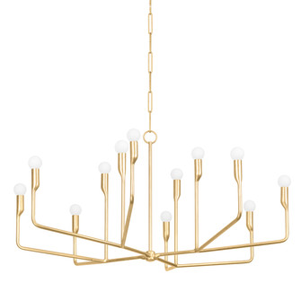 Norman 12 Light Chandelier in Vintage Gold Leaf (67|F9242-VGL)