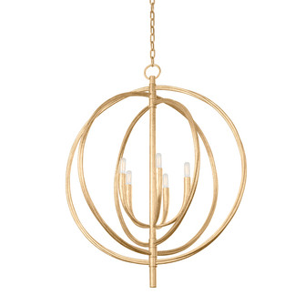 Fillea Five Light Pendant in Vintage Gold Leaf (67|F8830-VGL)