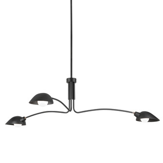 Leo Three Light Chandelier in Soft Black (67|F7813-SBK)