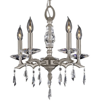 Kaya Five Light Chandelier in Old Bronze Satin w/Pewter Accents (183|CH5502-G-35S-37G-ST)