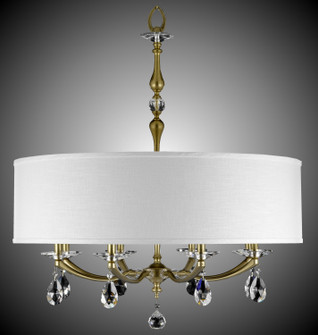 Kensington Eight Light Chandelier in Pewter w/Polished Nickel Accents (183|CH5487-O-37G-38G-ST-GL)