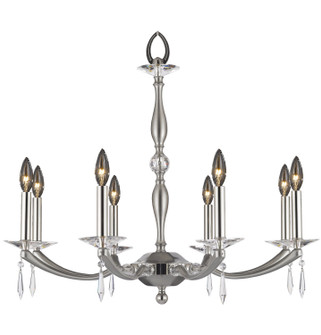 Kensington Eight Light Chandelier in Pewter w/Polished Nickel Accents (183|CH5326-SP-37G-38G-ST)