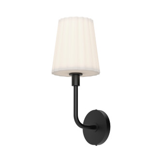 Plisse One Light Vanity in Matte Black/Opal Matte Glass (452|WV628107MBOP)