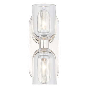 Lucian Two Light Vanity in Clear Crystal/Polished Nickel (452|WV338902PNCC)