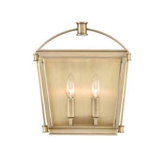 Manor Two Light Bathroom Fixture in Vintage Brass (452|WV312202VB)