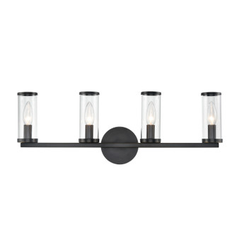 Revolve Four Light Bathroom Fixture in Clear Glass/Urban Bronze (452|WV309044UBCG)