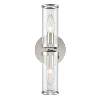 Revolve Two Light Wall Sconce in Clear Glass/Polished Nickel (452|WV309002PNCG)