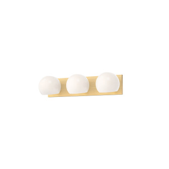 Willow Three Light Bathroom Fixtures in Brushed Gold/Opal Matte Glass (452|VL548322BGOP)