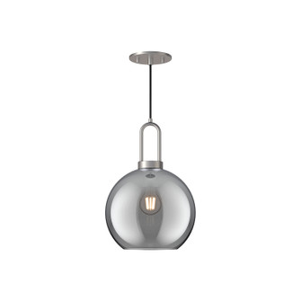 Soji One Light Pendant in Brushed Nickel/Smoked Solid Glass (452|PD601710BNSM)