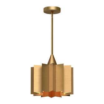 Plisse One Light Pendant in Aged Gold (452|PD528412AG)