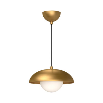 Rubio One Light Pendant in Aged Gold/Opal Matte Glass (452|PD522011AGOP)