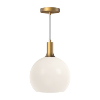 Castilla One Light Pendant in Aged Gold/Opal Matte Glass (452|PD506210AGOP)