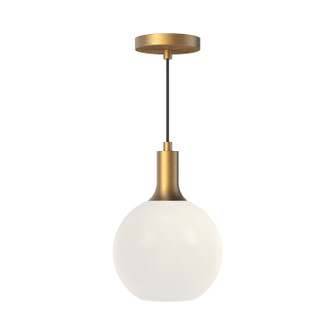 Castilla One Light Pendant in Aged Gold/Opal Matte Glass (452|PD506108AGOP)