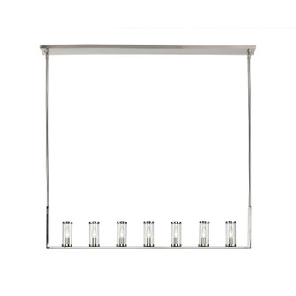 Revolve Seven Light Island Pendant in Clear Glass/Polished Nickel (452|LP309007PNCG)