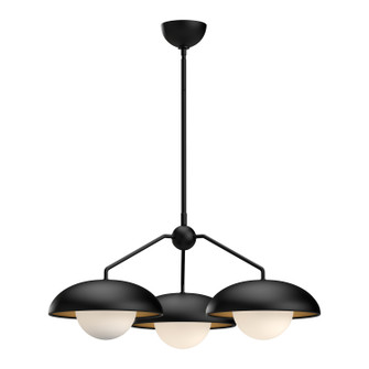 Rubio Three Light Chandelier in Matte Black/Opal Matte Glass (452|CH522328MBOP)